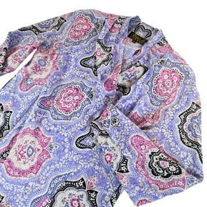 Vintage Classiques Entier Silk Blouse Size 4 Paisley Floral Whimsygoth Fairy VTG